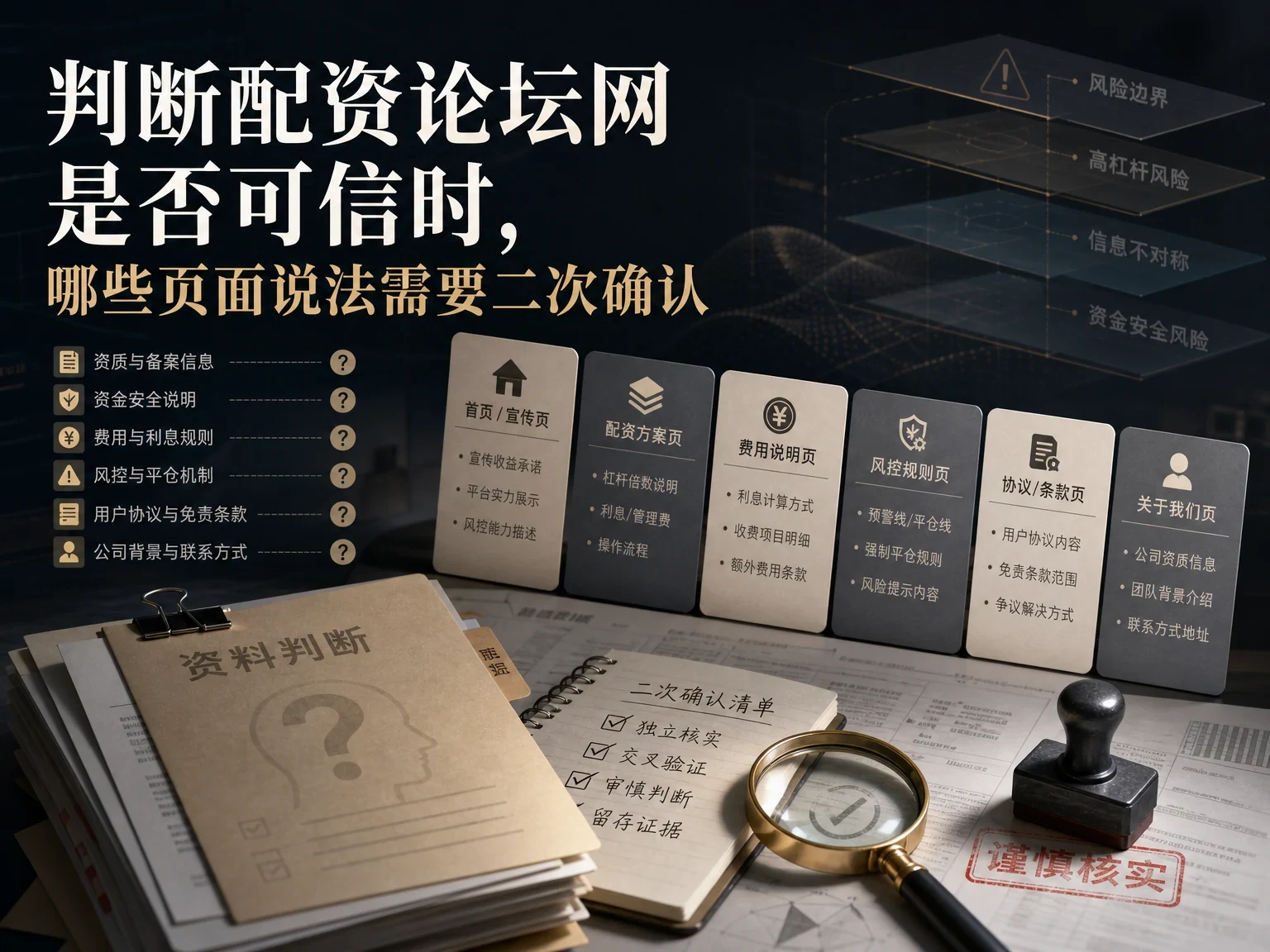 判断配资论坛网是否可信时，哪些页面说法需要二次确认缩略图
